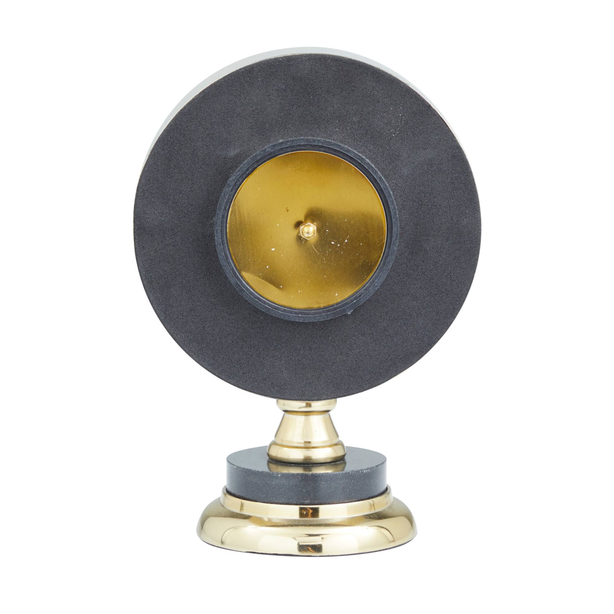 Gold Modern Abstract Clock, 6" x 4" x 9"